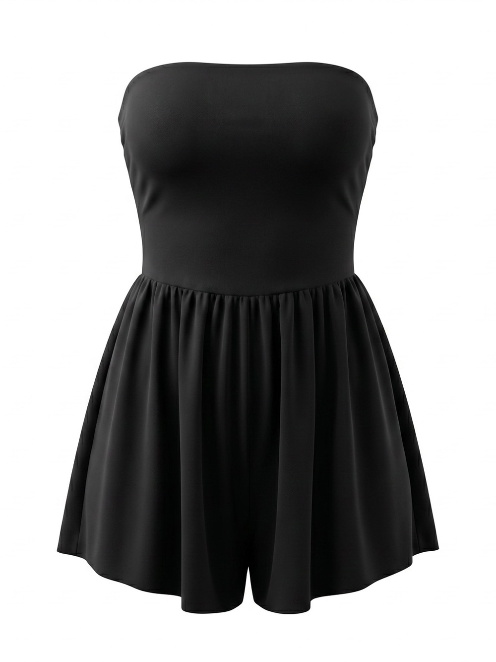 ☀️ SHEIN • Black Strapless Skater Dress/Romper • Womens Sm